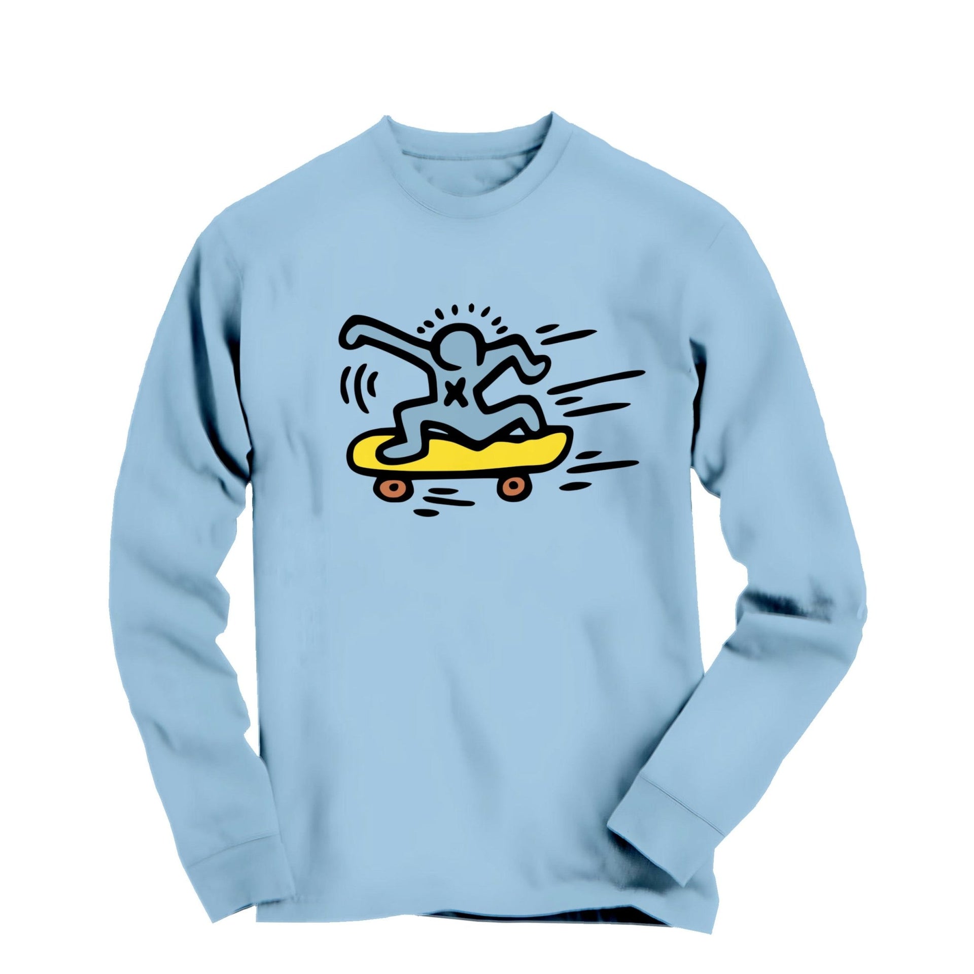 Man Skateboarding Long Sleeve Tee - Street, Pop & Media Art - Harvey Ltd