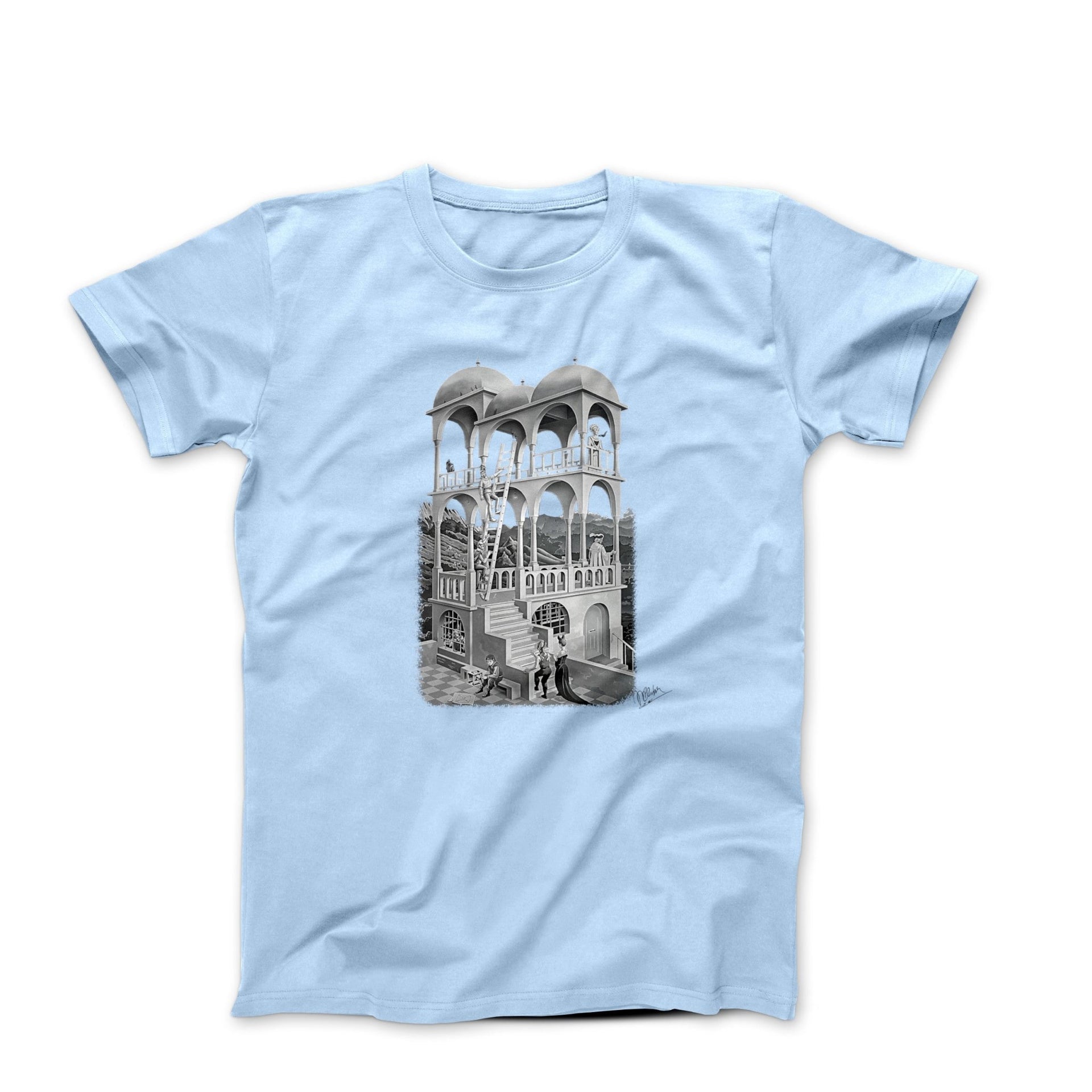 M.C. Escher Belvedere (1958) Artwork T-shirt - Greatest Artists - Harvey Ltd