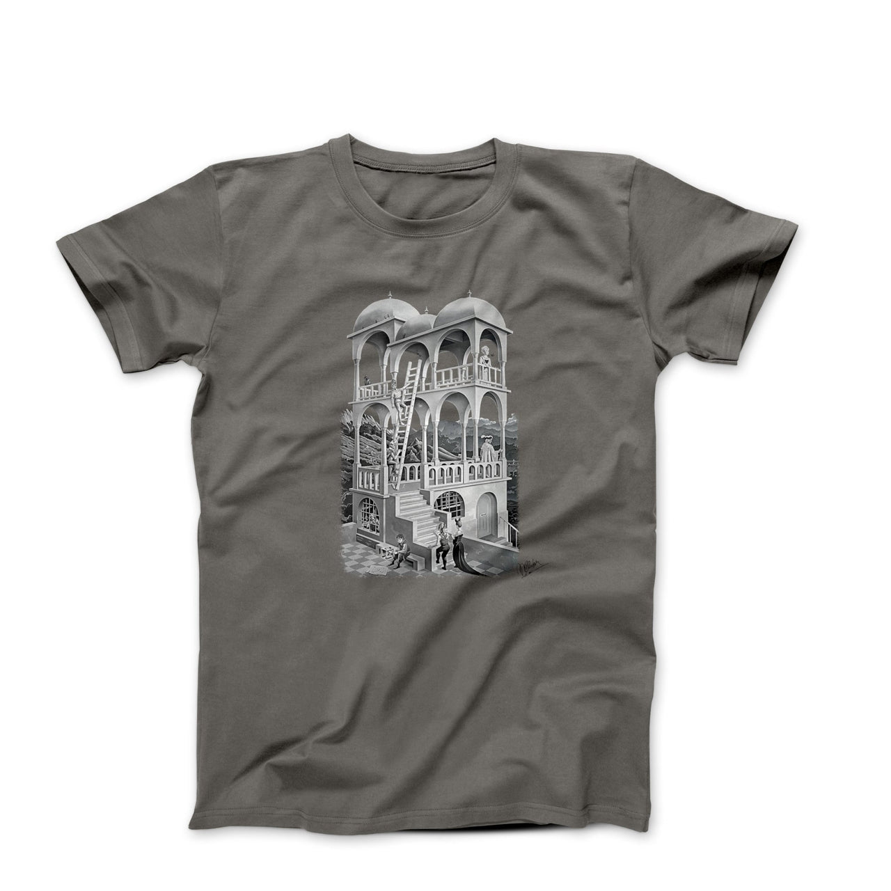 M.C. Escher Belvedere (1958) Artwork T-shirt - Greatest Artists - Harvey Ltd