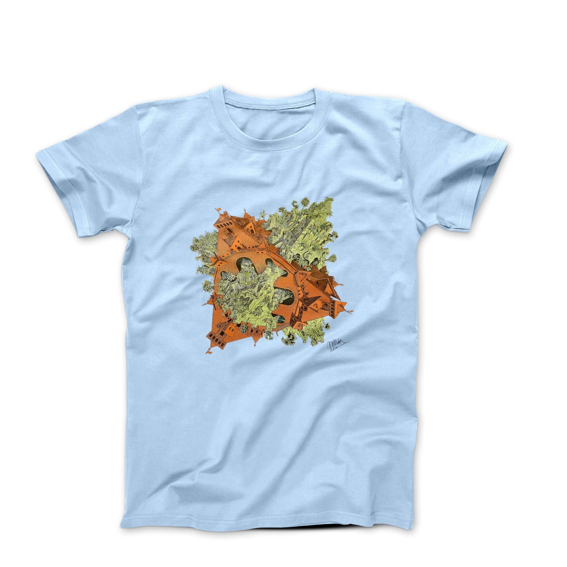 M.C. Escher Double Planetoid (1949) Artwork T-shirt - Greatest Artists - Harvey Ltd