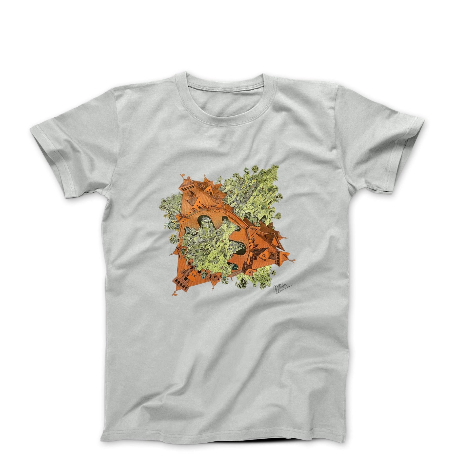 M.C. Escher Double Planetoid (1949) Artwork T-shirt - Greatest Artists - Harvey Ltd