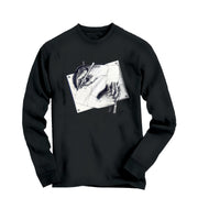 M.C. Escher Drawing Hands (1948) Art Long Sleeve Tee - Greatest Artists - Harvey Ltd