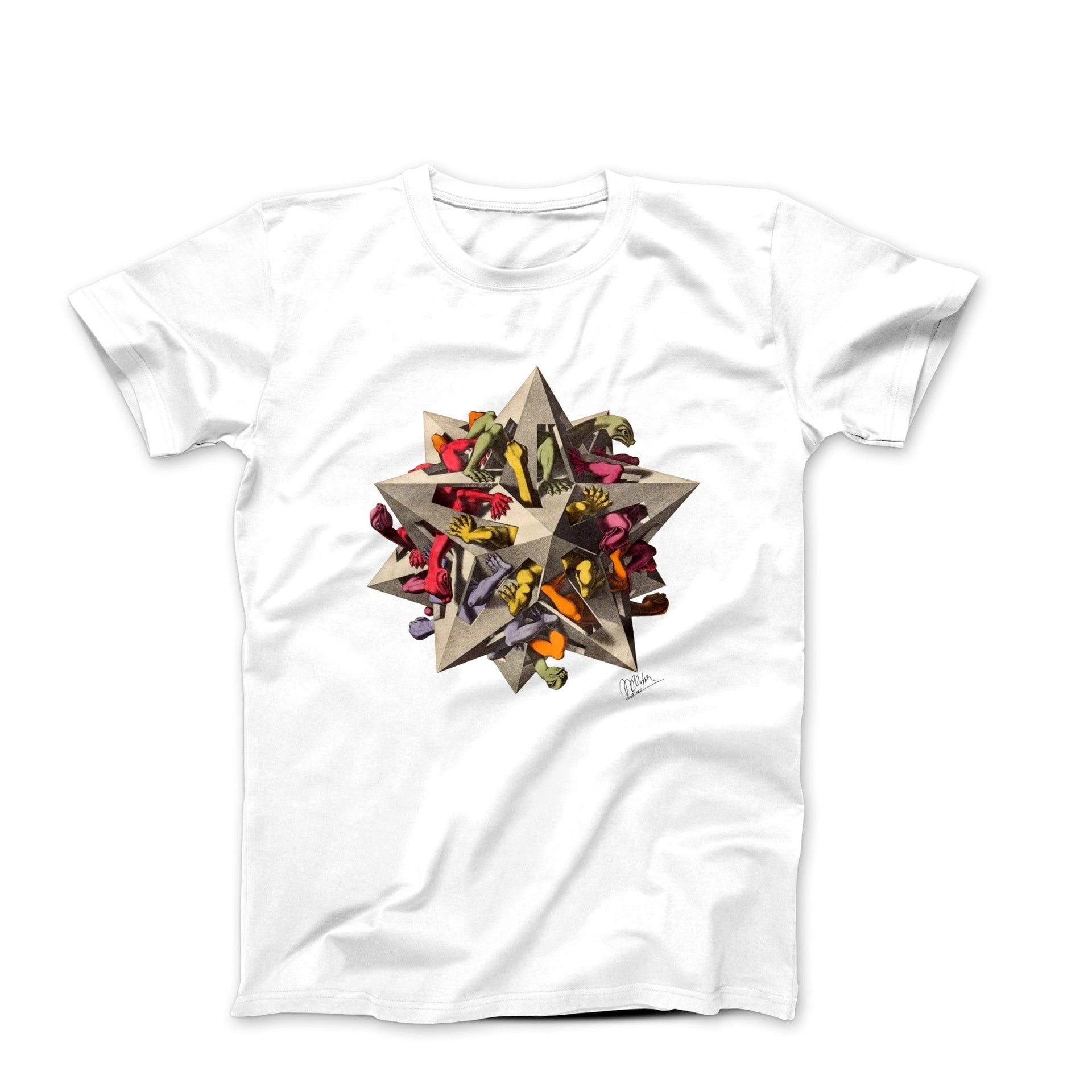 M.C. Escher Gravitation (1952) Artwork T-shirt - Greatest Artists - Harvey Ltd