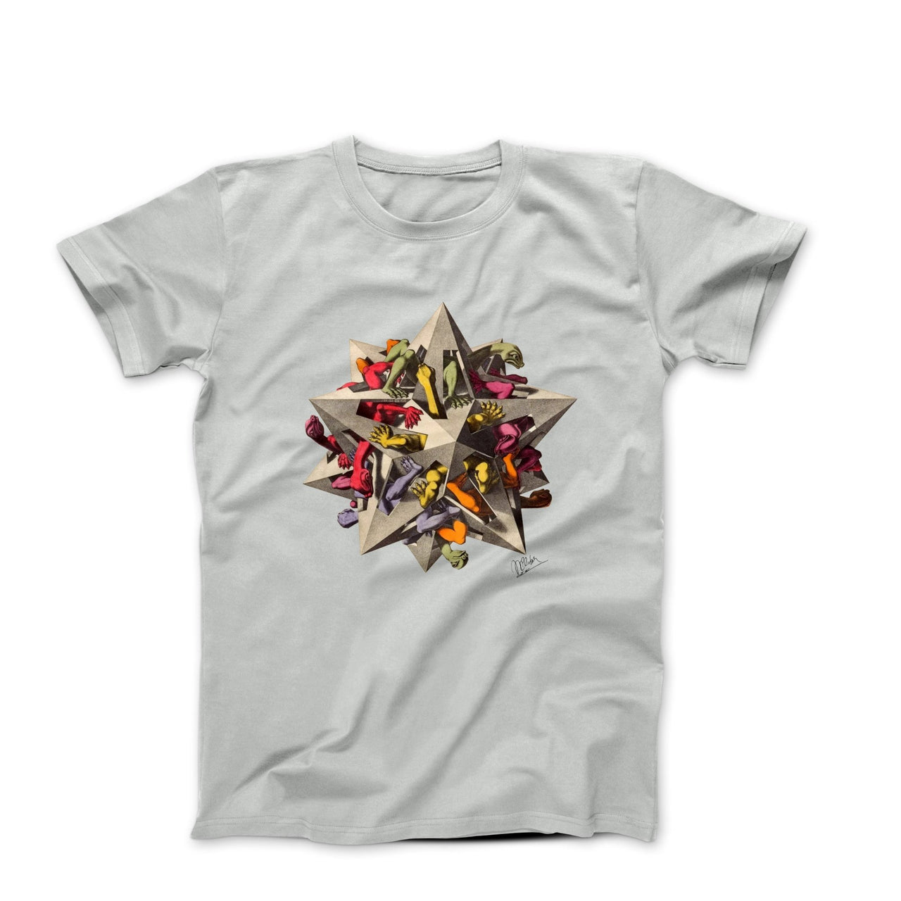 M.C. Escher Gravitation (1952) Artwork T-shirt - Greatest Artists - Harvey Ltd