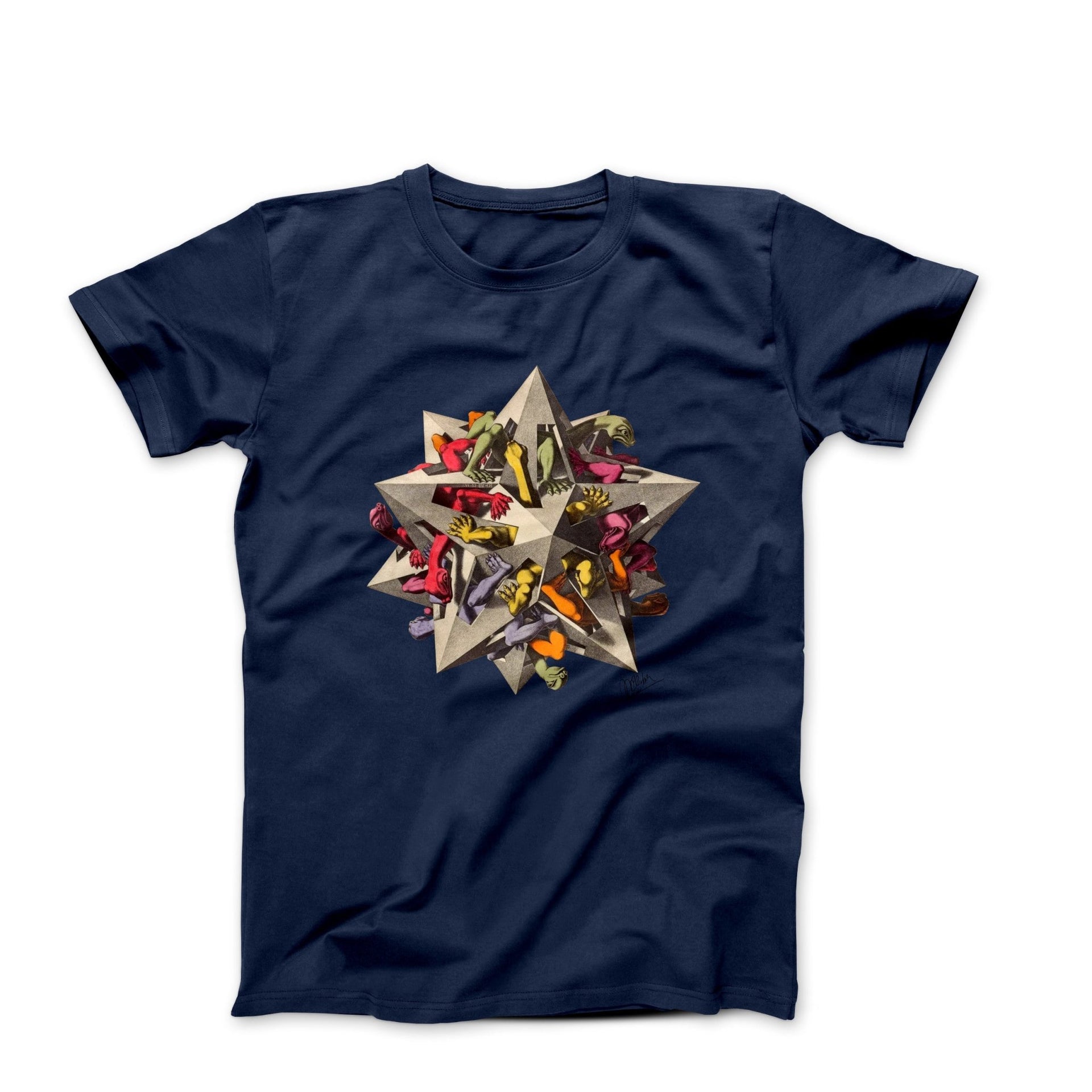 M.C. Escher Gravitation Artwork T-shirt - Greatest Artists - Harvey Ltd