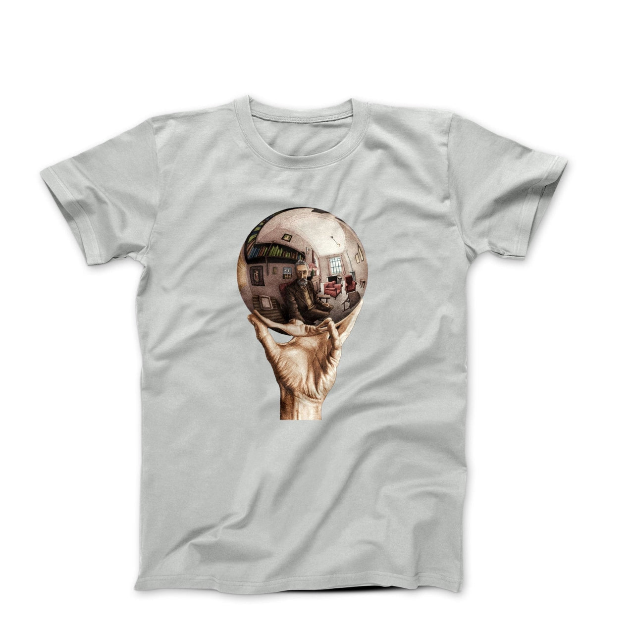 M.C. Escher Hand with Reflective Globe T-Shirt - Greatest Artists - Harvey Ltd