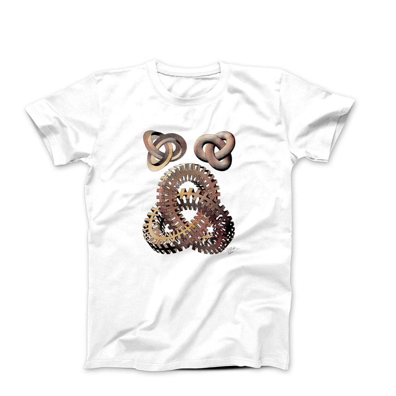 M.C. Escher Knots (1965) Artwork T-shirt - Greatest Artists - Harvey Ltd