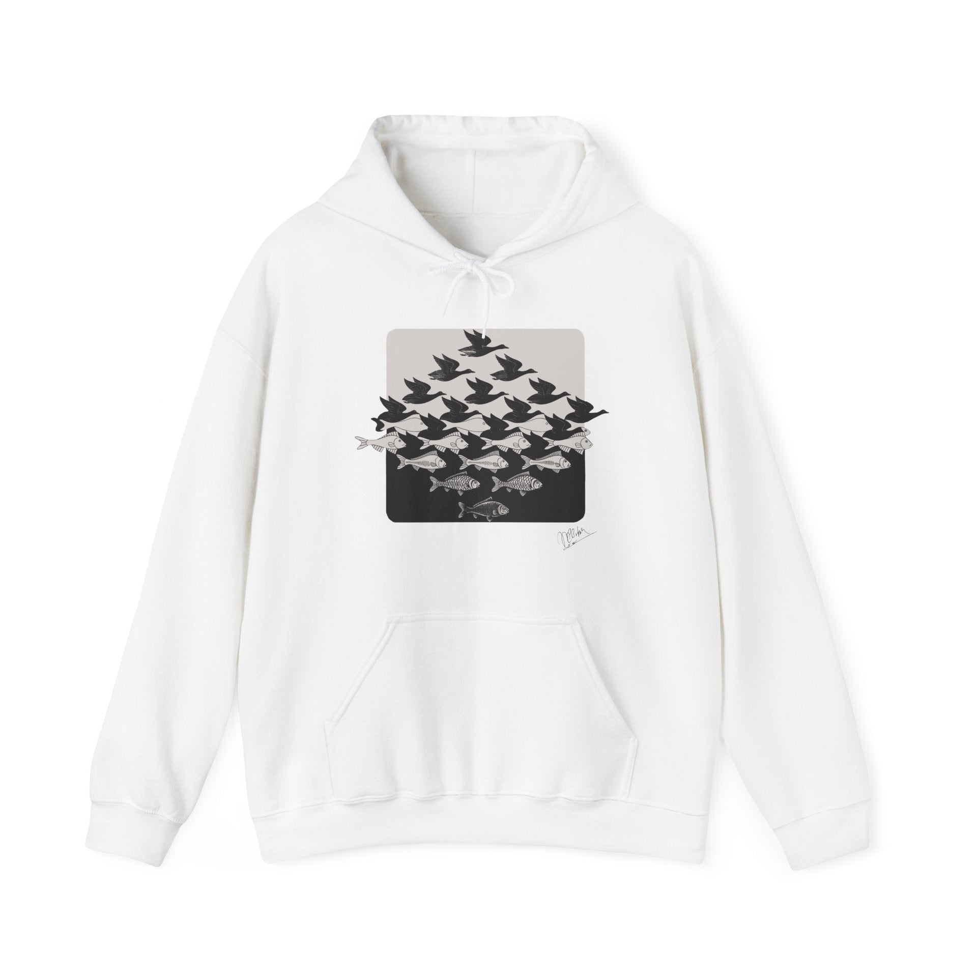 M.C. Escher Sky and Water (1938) Hoodie - Greatest Artists - Harvey Ltd