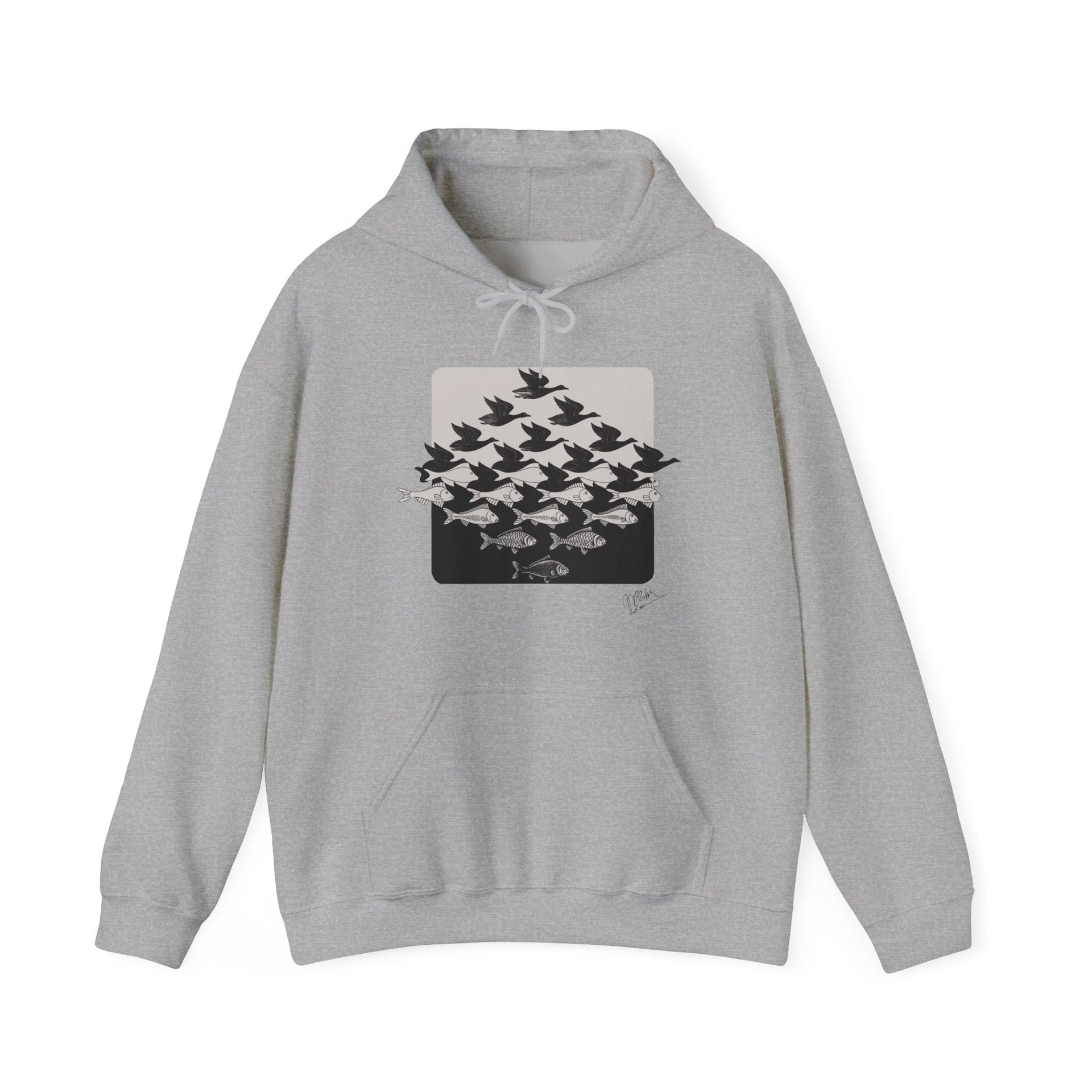 M.C. Escher Sky and Water 1938 Hoodie - Greatest Artists - Harvey Ltd