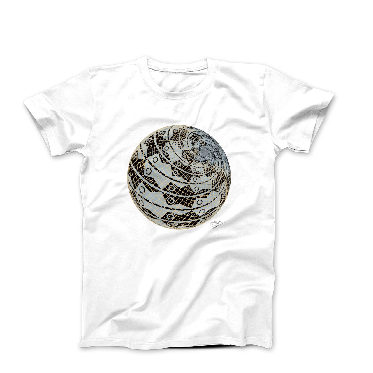 M.C. Escher Sphere Surface With Fish (1958) T-shirt - Greatest Artists - Harvey Ltd