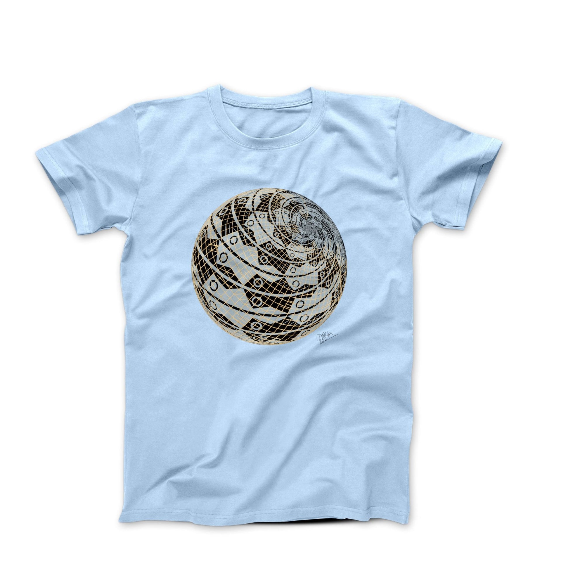 M.C. Escher Sphere Surface With Fish (1958) T-shirt - Greatest Artists - Harvey Ltd