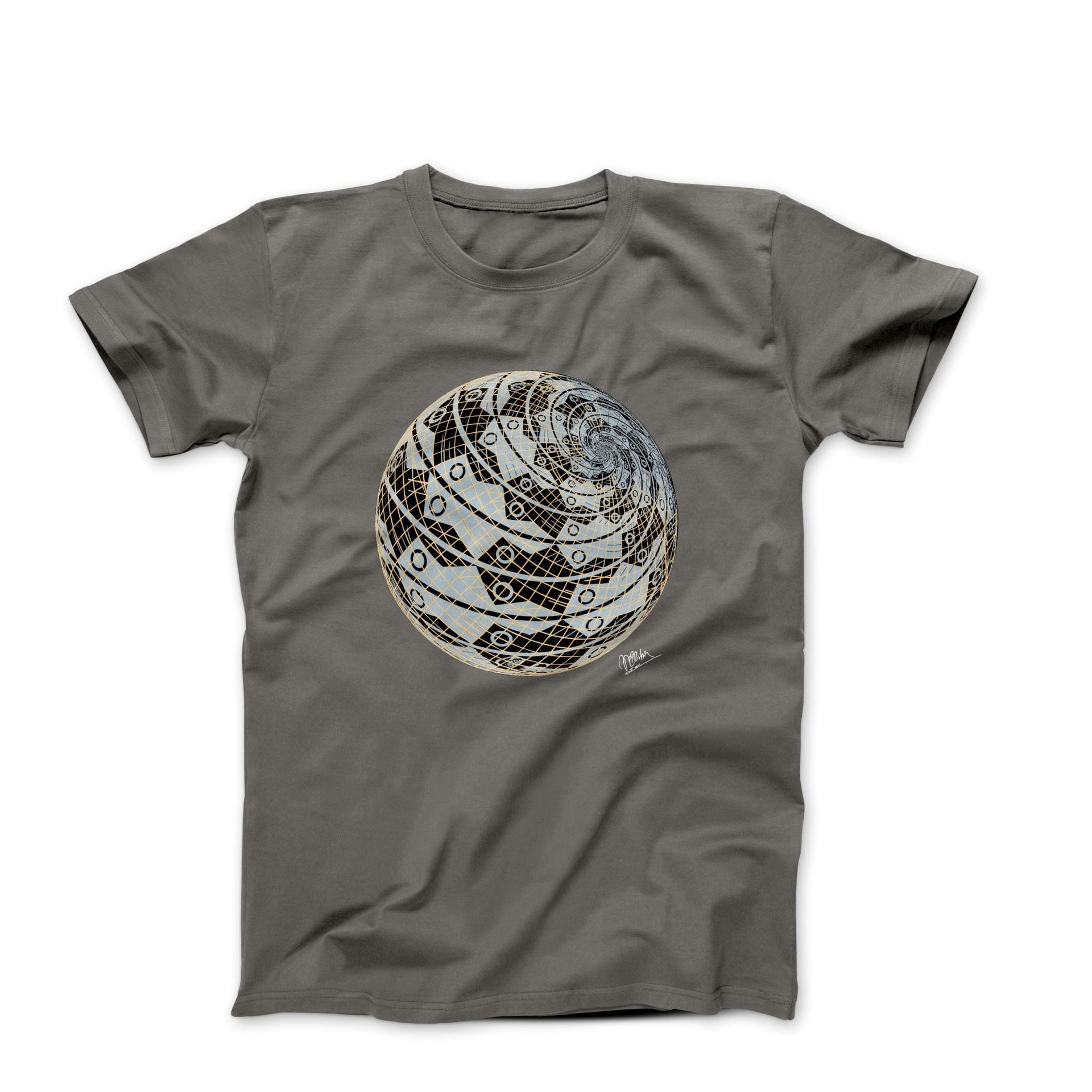 M.C. Escher Sphere Surface With Fish T-shirt - Greatest Artists - Harvey Ltd