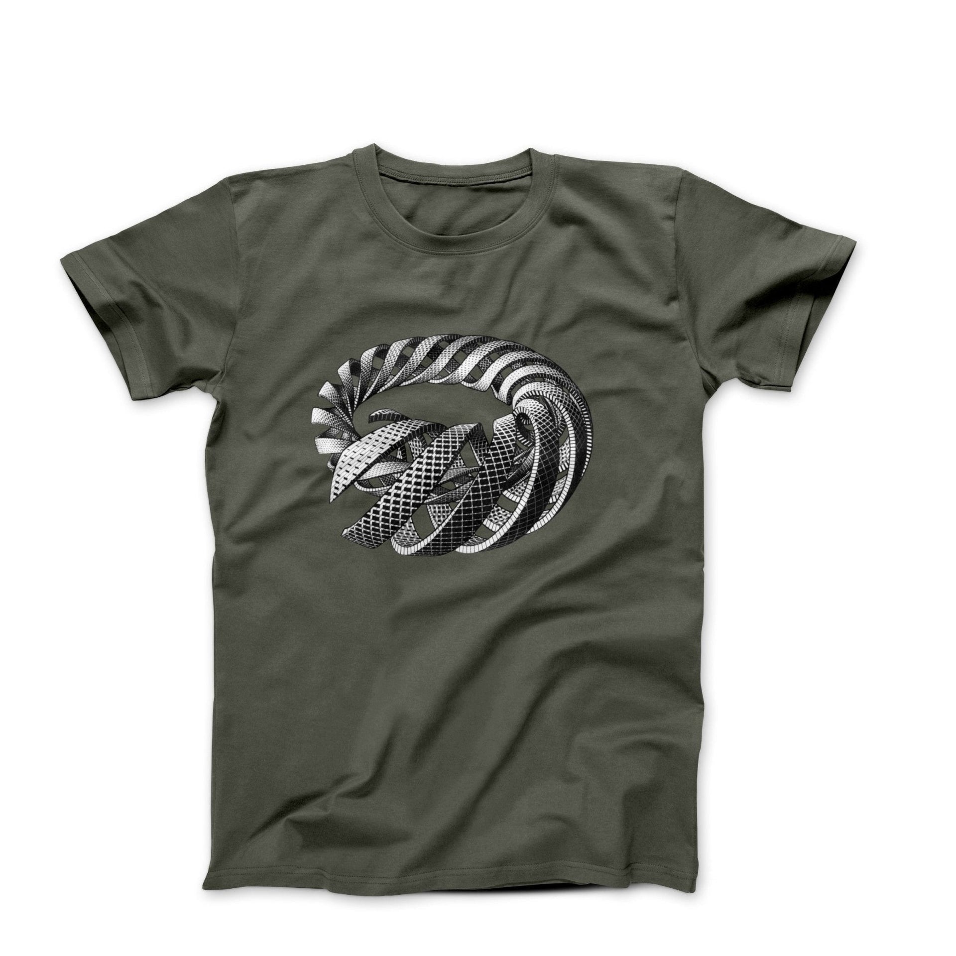 M.C. Escher Spirals Art T-Shirt - Greatest Artists - Harvey Ltd