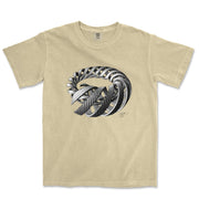 M.C. Escher Spirals Garment - Dyed T-Shirt - Greatest Artists - Harvey Ltd