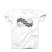 M.C. Escher Swans (1956) Artwork T-Shirt - Greatest Artists - Harvey Ltd