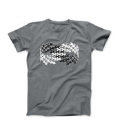 M.C. Escher Swans (1956) Artwork T-Shirt - Greatest Artists - Harvey Ltd