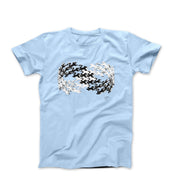 M.C. Escher Swans (1956) Artwork T-Shirt - Greatest Artists - Harvey Ltd