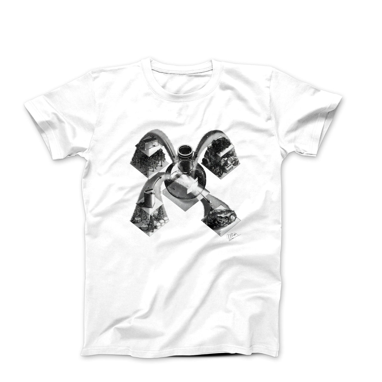 M.C. Escher Synthesis Artwork T-shirt - Greatest Artists - Harvey Ltd