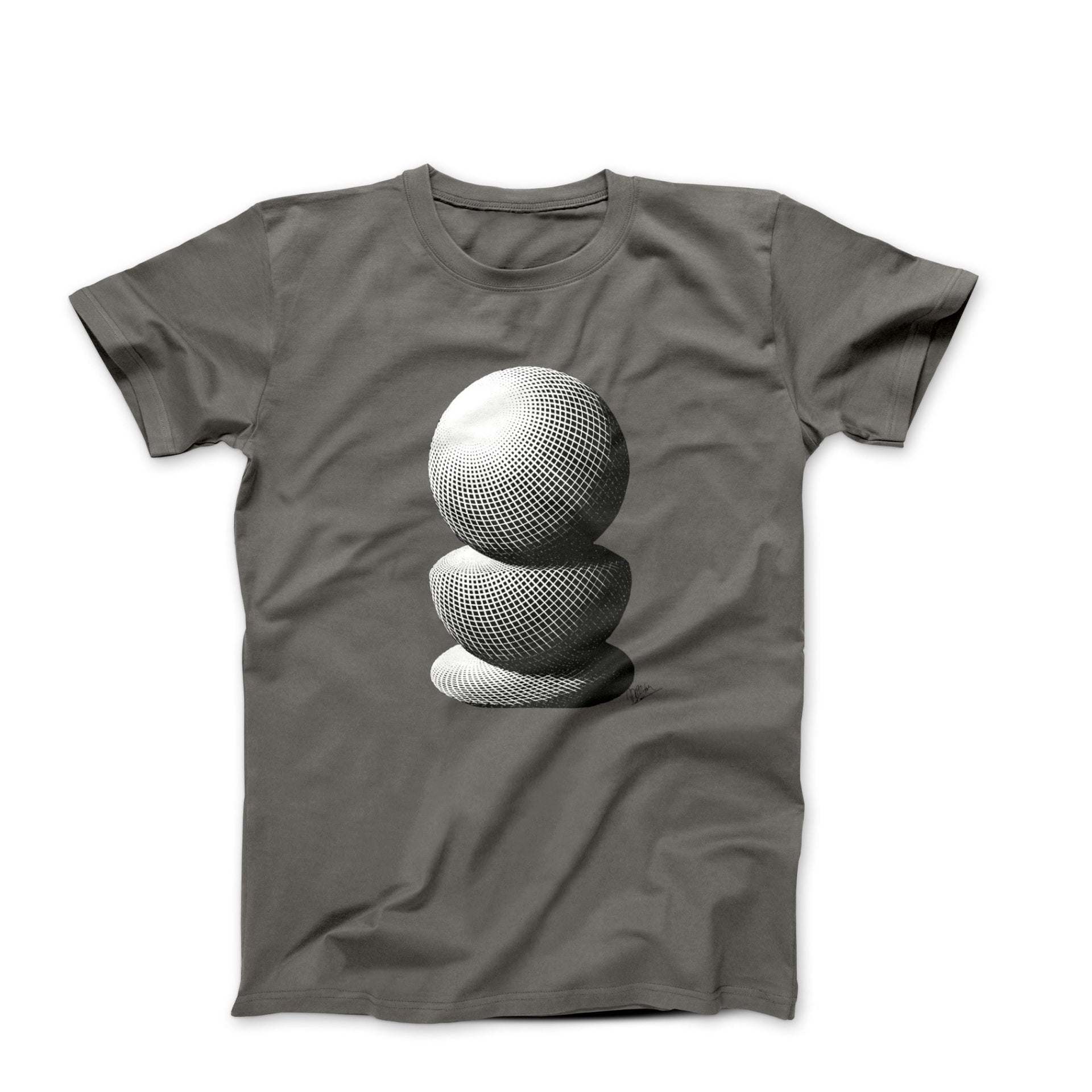M.C. Escher Three Spheres (1946) Artwork T-shirt - Greatest Artists - Harvey Ltd