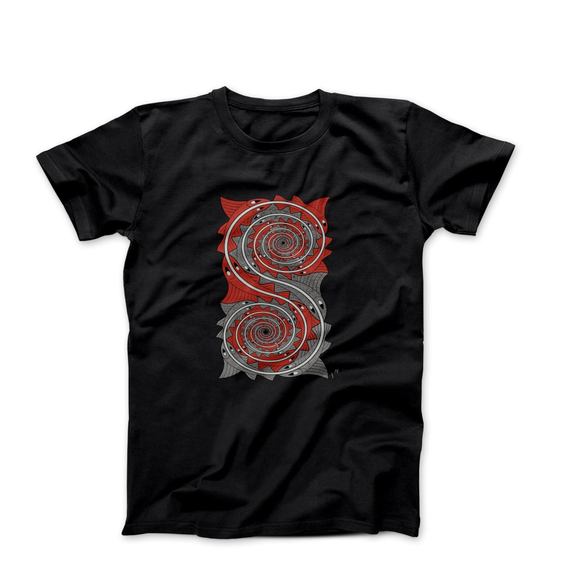 M.C. Escher Whirlpools (1957) Artwork T-shirt - Greatest Artists - Harvey Ltd