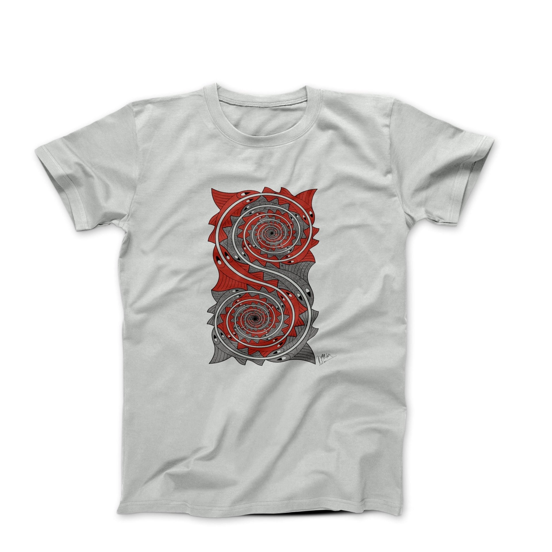 M.C. Escher Whirlpools (1957) Artwork T-shirt - Greatest Artists - Harvey Ltd