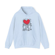 Men Holding Heart Street Art Hoodie - Street, Pop & Media Art - Harvey Ltd
