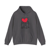 Men Holding Heart Street Art Hoodie - Street, Pop & Media Art - Harvey Ltd