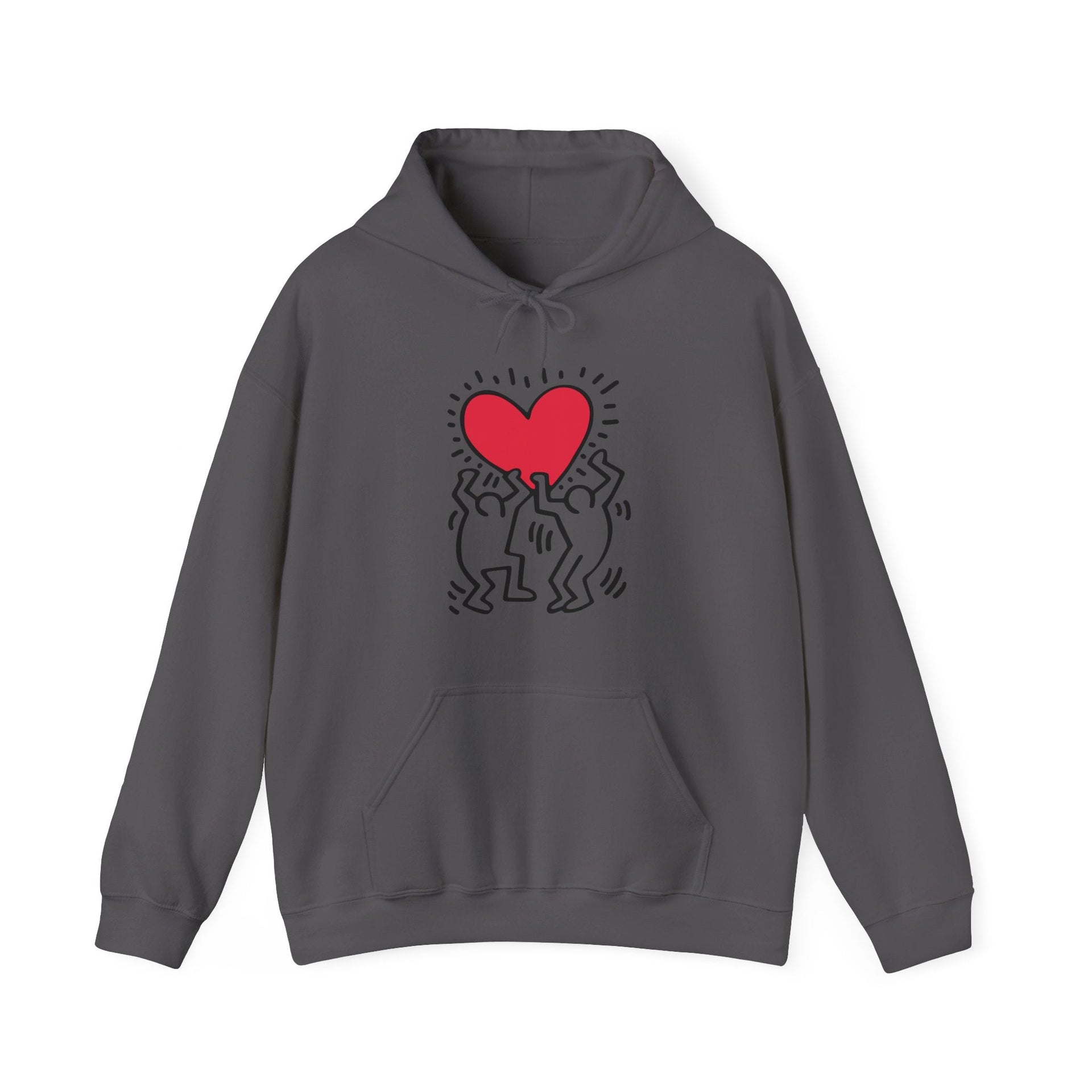 Men Holding Heart Street Art Hoodie - Street, Pop & Media Art - Harvey Ltd