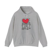 Men Holding Heart Street Art Hoodie - Street, Pop & Media Art - Harvey Ltd