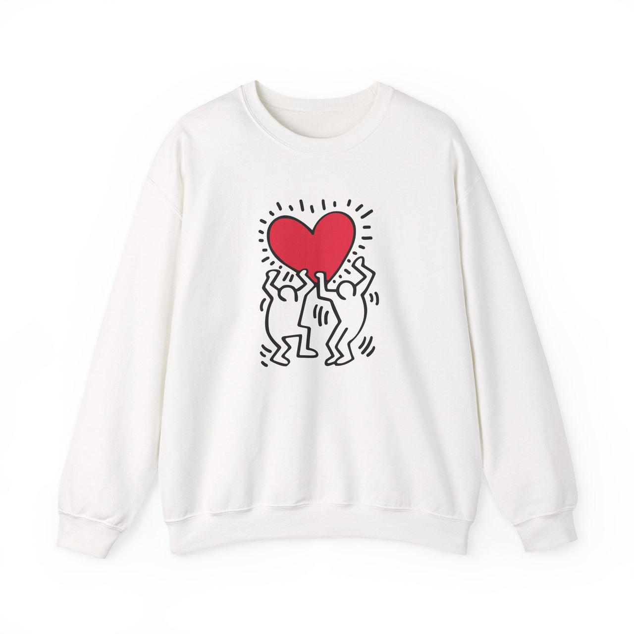 Men Holding Heart Street Art Sweatshirt - Street, Pop & Media Art - Harvey Ltd