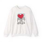 Men Holding Heart Street Art Sweatshirt - Street, Pop & Media Art - Harvey Ltd