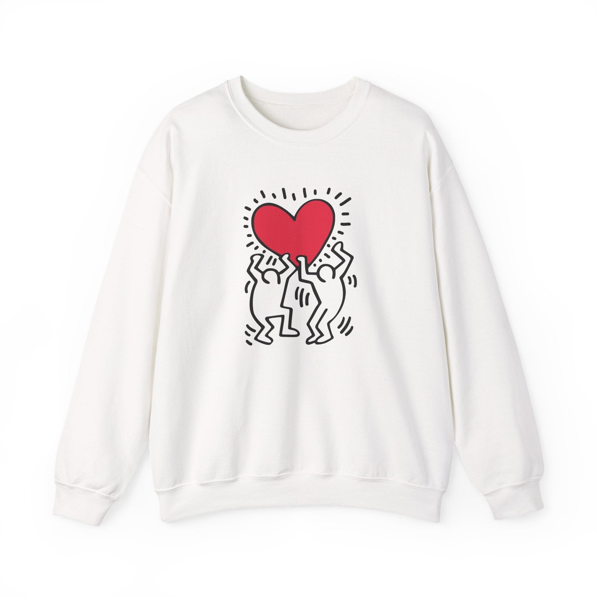 Men Holding Heart Street Art Sweatshirt - Street, Pop & Media Art - Harvey Ltd