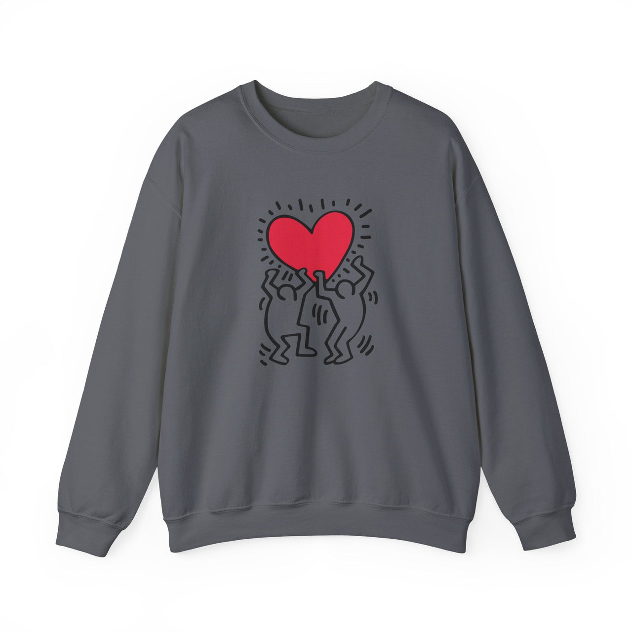 Men Holding Heart Street Art Sweatshirt - Street, Pop & Media Art - Harvey Ltd