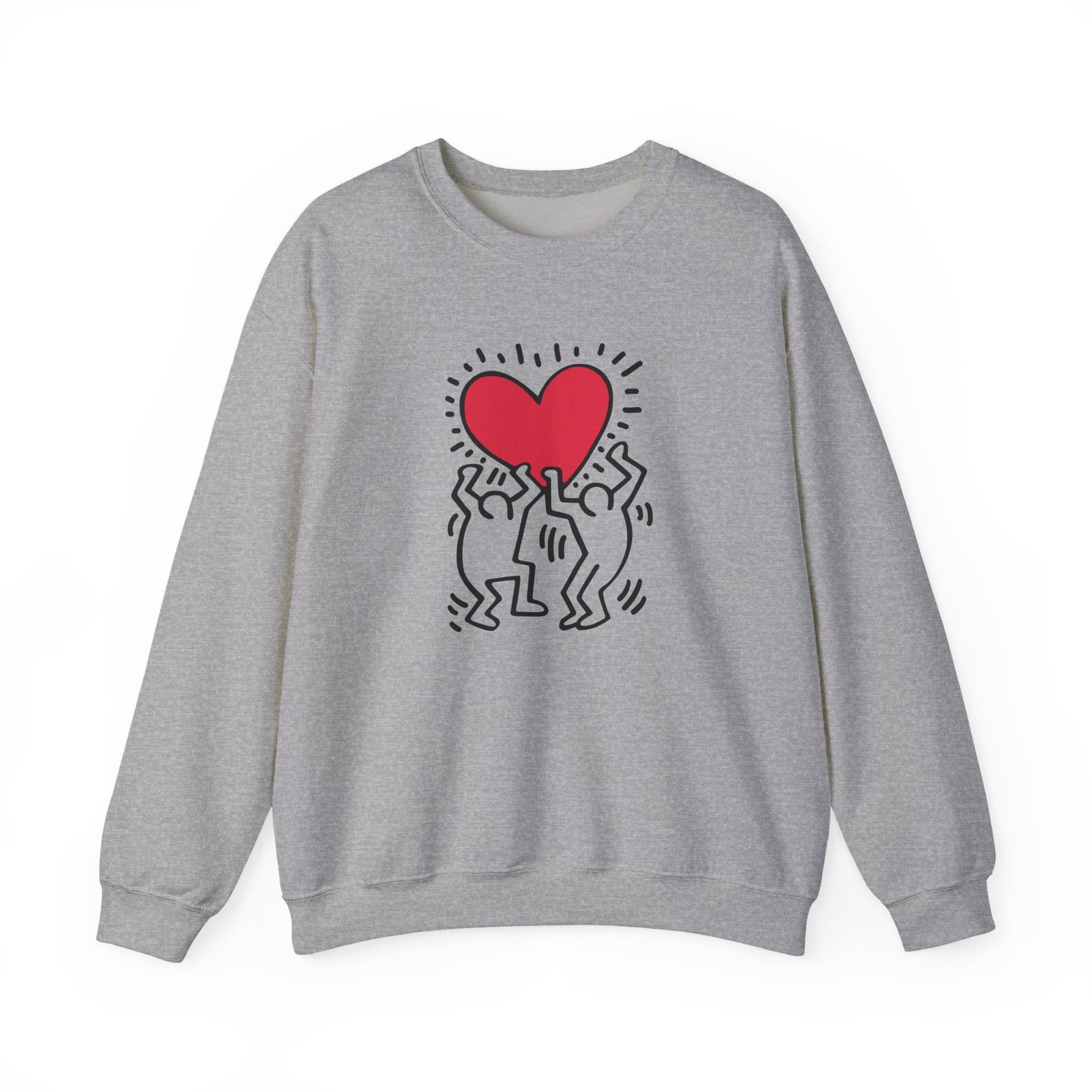 Men Holding Heart Street Art Sweatshirt - Street, Pop & Media Art - Harvey Ltd