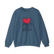 Men Holding Heart Street Art Sweatshirt - Street, Pop & Media Art - Harvey Ltd