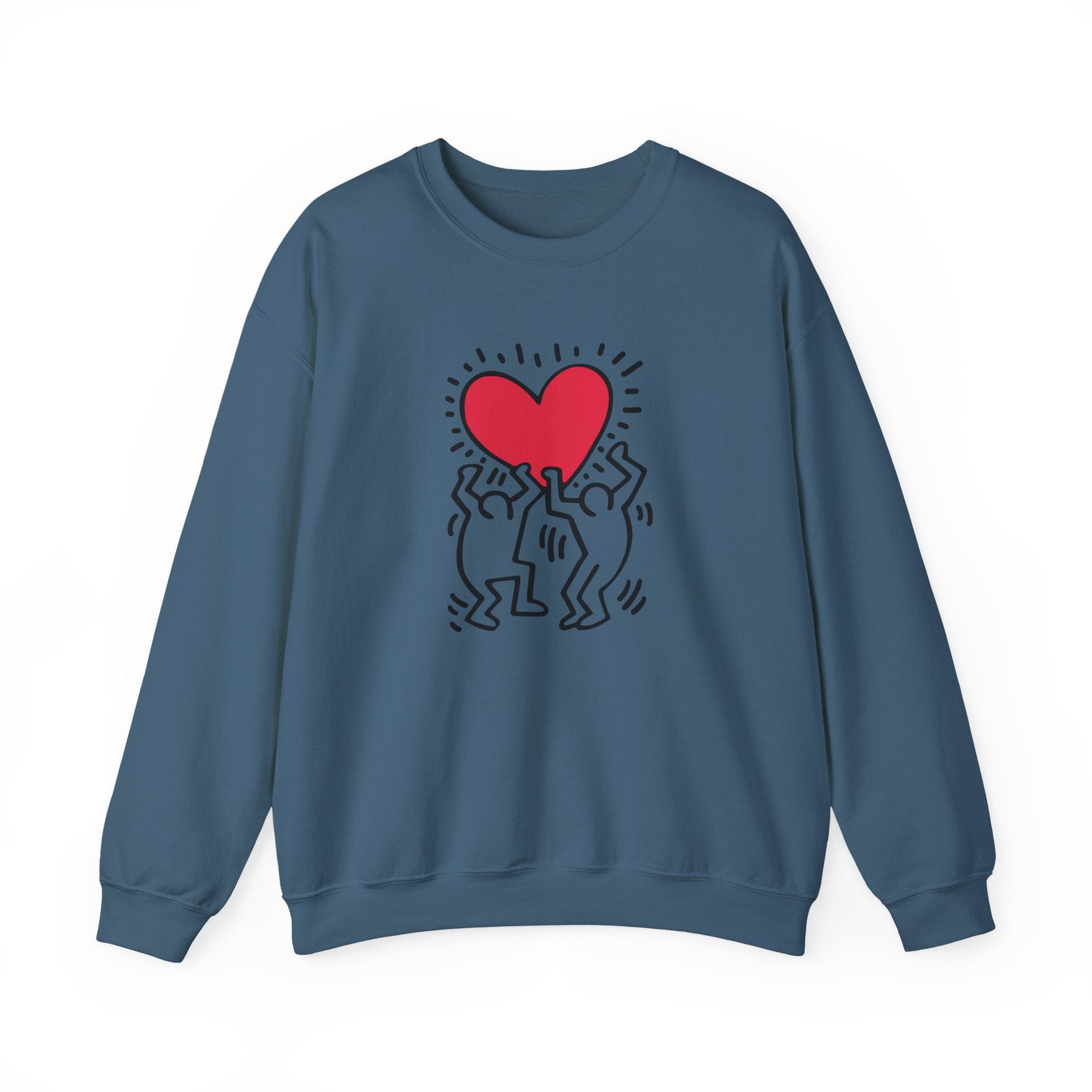 Men Holding Heart Street Art Sweatshirt - Street, Pop & Media Art - Harvey Ltd