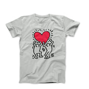 Men Holding Heart Street Art T-shirt - Street, Pop & Media Art - Harvey Ltd