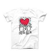 Men Holding Heart Street Art T-shirt - Street, Pop & Media Art - Harvey Ltd