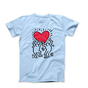 Men Holding Heart Street Art T-shirt - Street, Pop & Media Art - Harvey Ltd