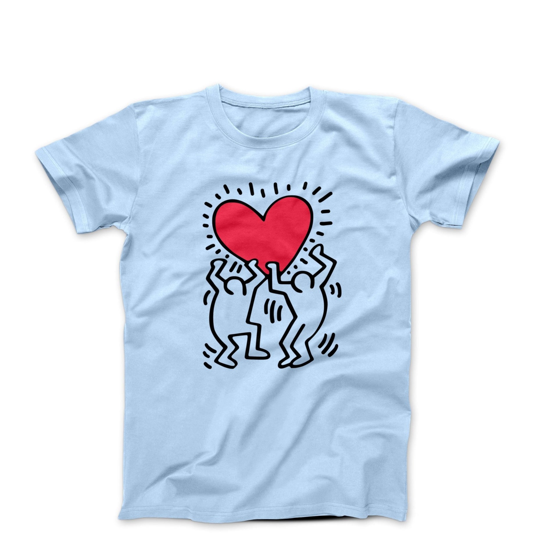 Men Holding Heart Street Art T-shirt - Street, Pop & Media Art - Harvey Ltd