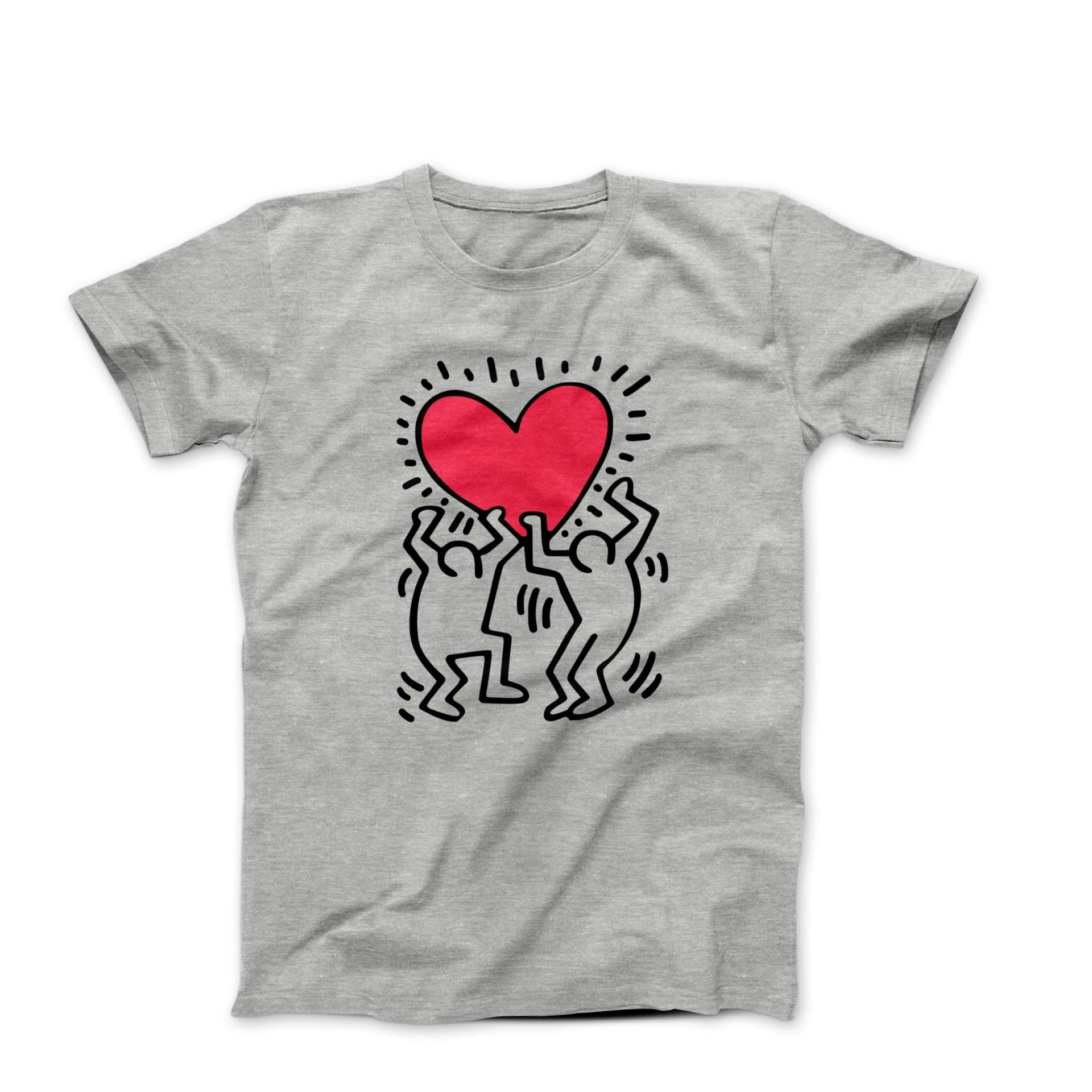 Men Holding Heart Street Art T-shirt - Street, Pop & Media Art - Harvey Ltd