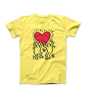Men Holding Heart Street Art T-shirt - Street, Pop & Media Art - Harvey Ltd