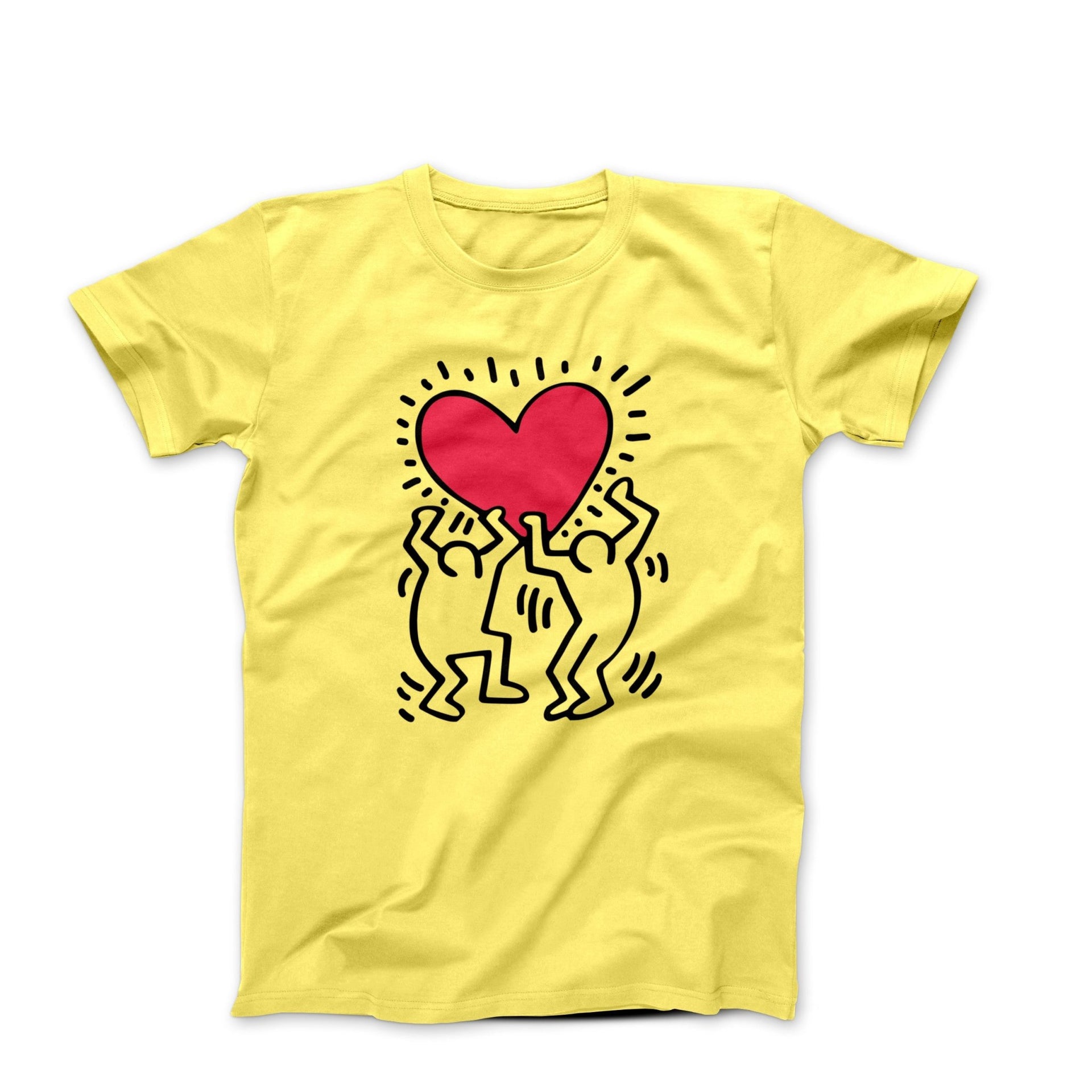 Men Holding Heart Street Art T-shirt - Street, Pop & Media Art - Harvey Ltd