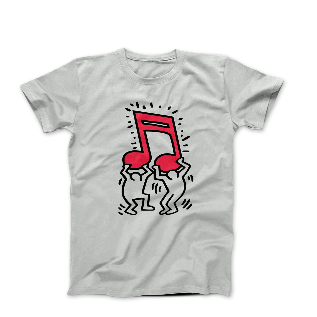 Men Holding Music Pop Art T-shirt - Street, Pop & Media Art - Harvey Ltd