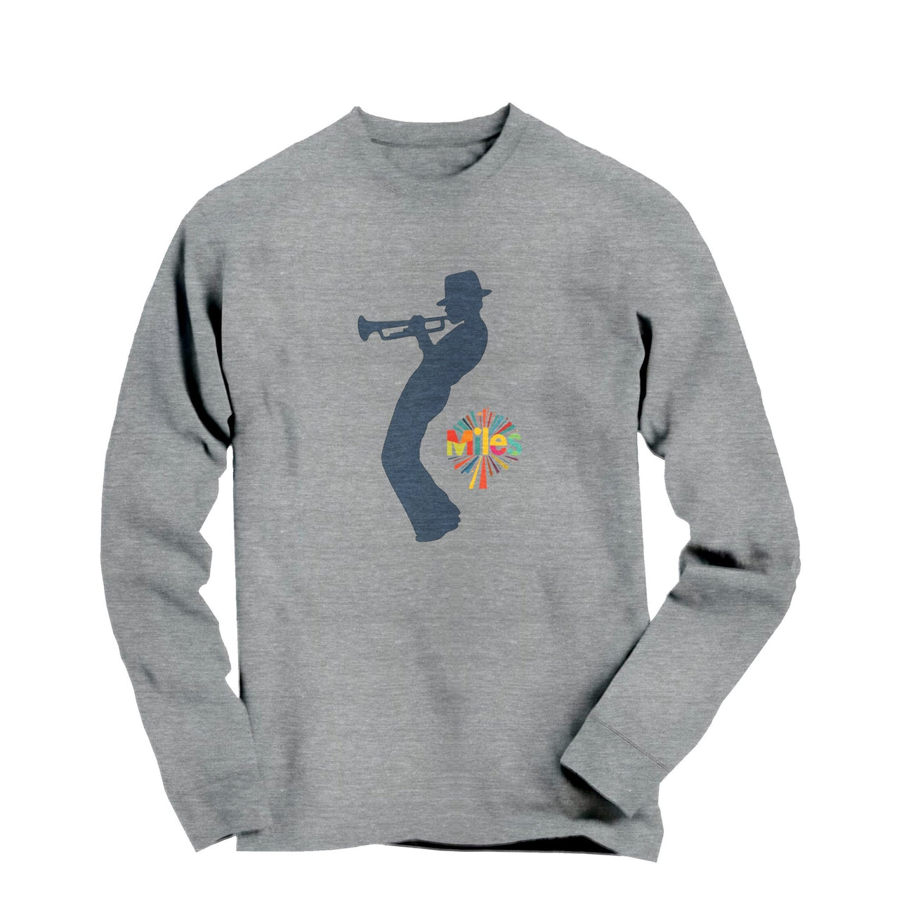 Miles Davis With His Trumpet Long Sleeve Tee - Comics, Movies & Music - Harvey Ltd