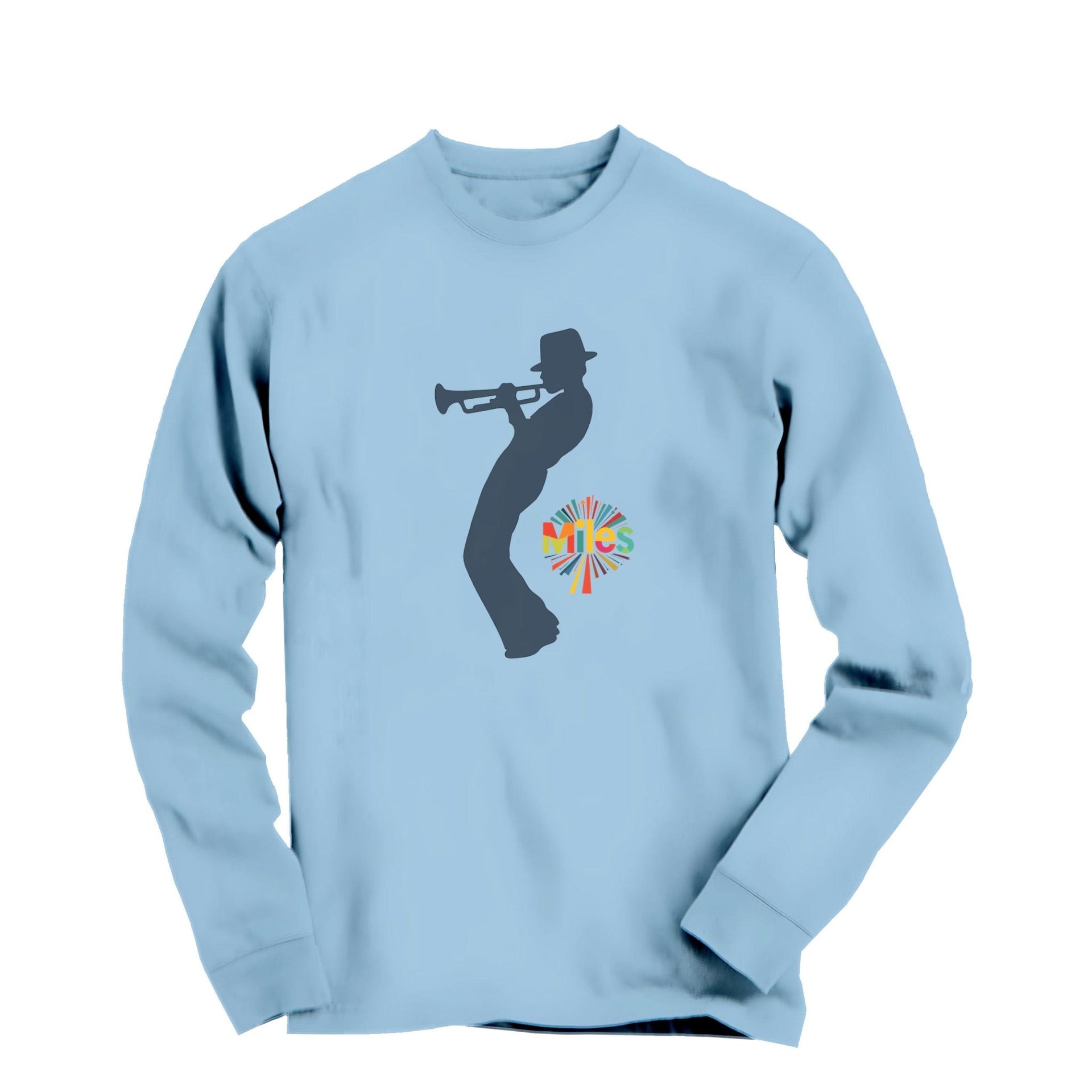 Miles Davis With His Trumpet Long Sleeve Tee - Comics, Movies & Music - Harvey Ltd