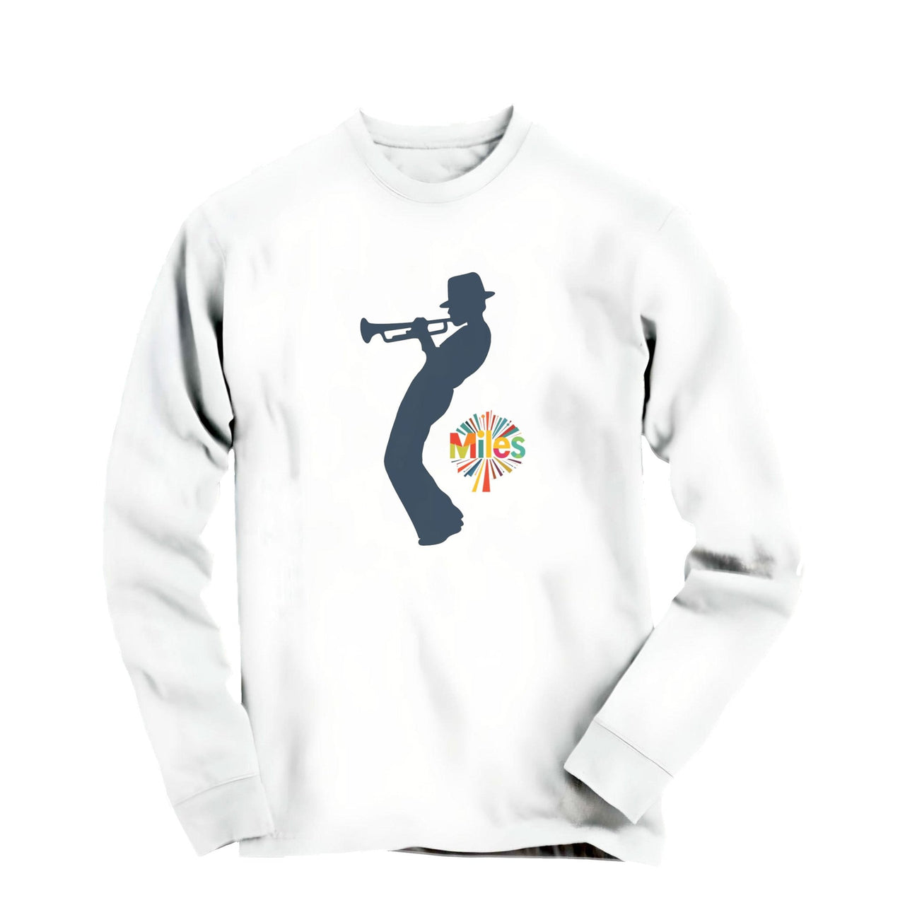 Miles Davis With His Trumpet Long Sleeve Tee - Comics, Movies & Music - Harvey Ltd