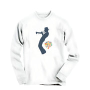 Miles Davis With His Trumpet Long Sleeve Tee - Comics, Movies & Music - Harvey Ltd