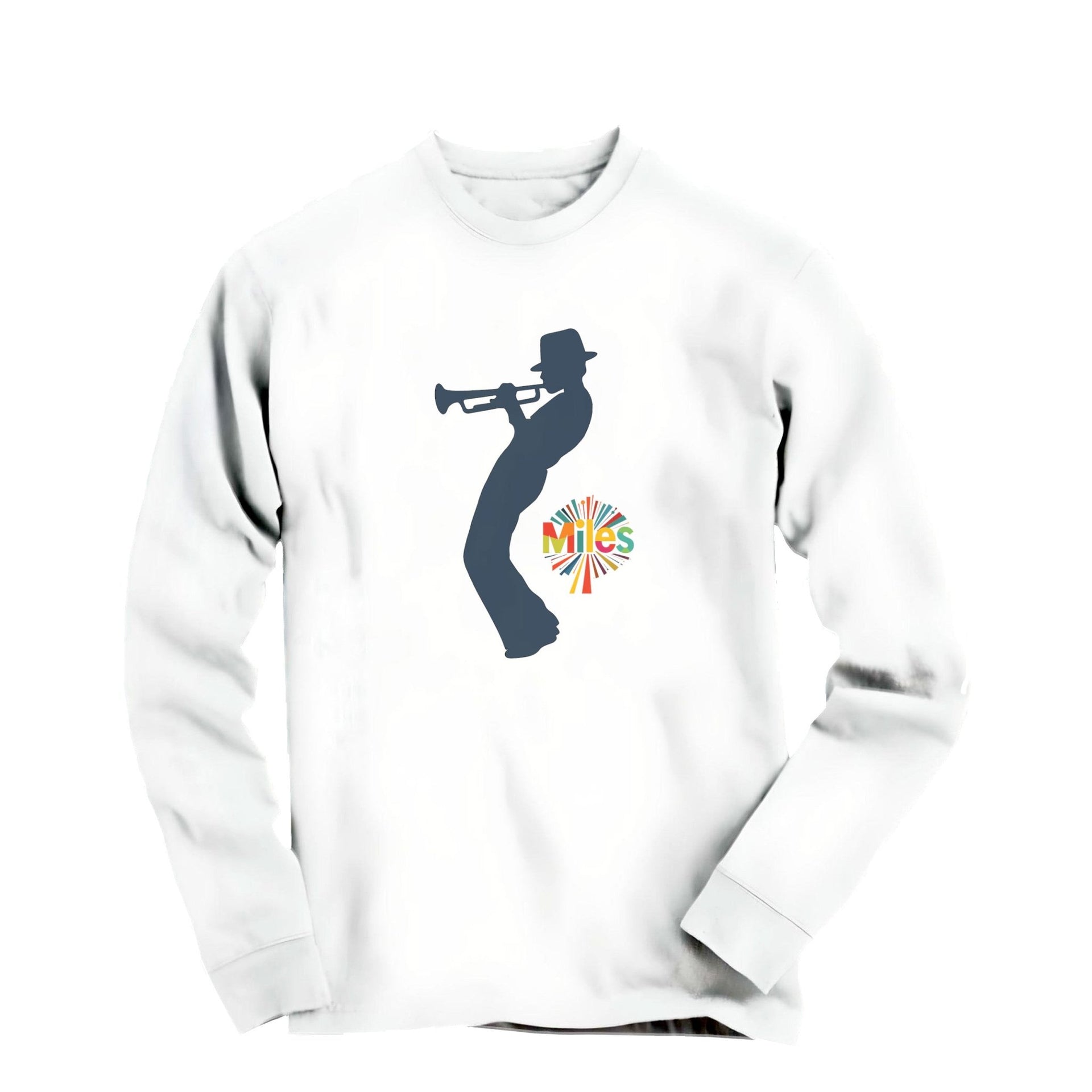 Miles Davis With His Trumpet Long Sleeve Tee - Comics, Movies & Music - Harvey Ltd