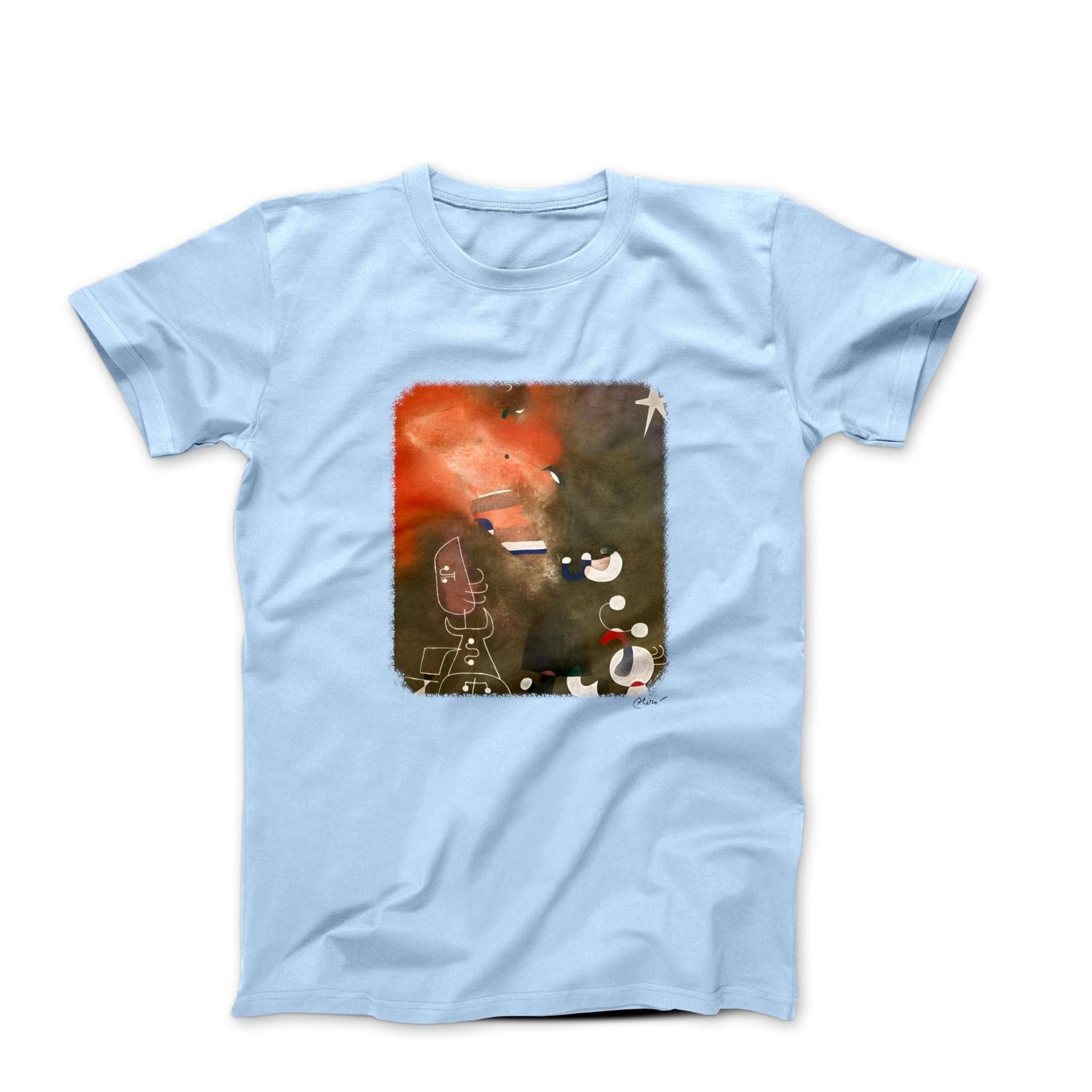 Miró Woman and Bird in the Moonlight 1949 Artwork T-Shirt - Greatest Artists - Harvey Ltd